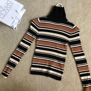 Turtleneck striped sweater